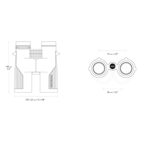 Lornetka Hawke Frontier HD X 10x42 szara Hawke Optics