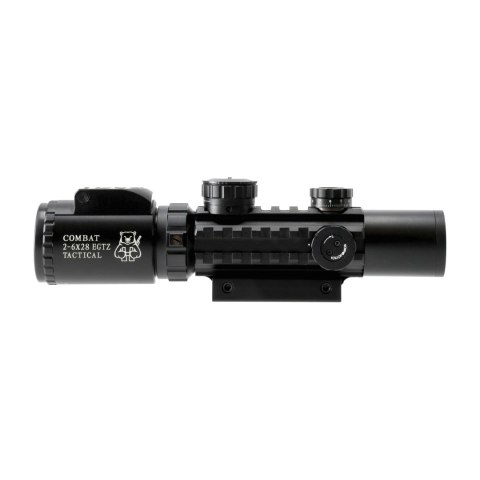 Luneta celownicza Combat 2-6x28 TAC 30 mm iRD Mildot + montaż 22 mm NN