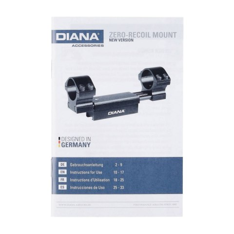 Luneta Diana 3-9x32 AO Duplex z montażem kompensacyjnym ZR 11 mm Diana