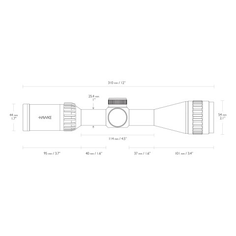 Luneta celownicza Hawke Airmax 1" 3-9x40 AO AMX Hawke Optics