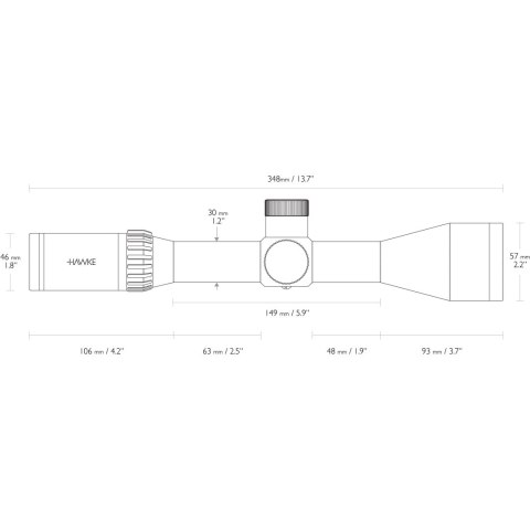 Luneta celownicza Hawke Airmax 30 4-16x50 SF AMX IR Target Turrets Hawke Optics