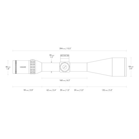 Luneta celownicza Hawke SideWinder 30 8-32X56 SR Pro Gen II Hawke Optics