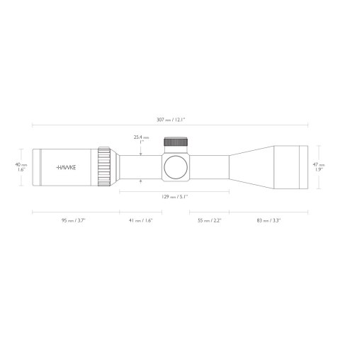 Luneta celownicza Hawke Vantage 1" 3-9x40 IR Muzzleloader Hawke Optics