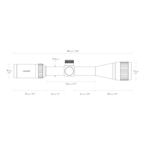 Luneta celownicza Hawke Vantage 1" 4-12x40 AO IR .22 WMR Hawke Optics