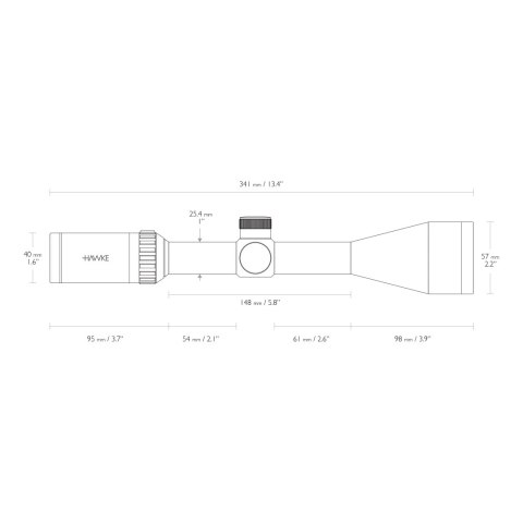 Luneta celownicza Hawke Vantage 1" 4-12x50 IR L4A Dot Hawke Optics
