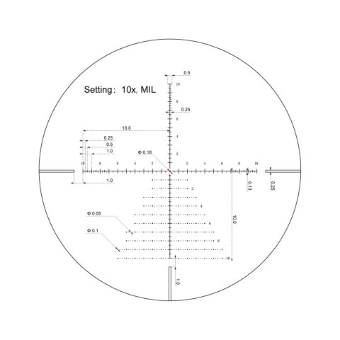 Luneta celownicza Vector Optics Veyron 3-12x44 IR Compact SFP MPR-V10 SCOM-40 czarna Vector Optics