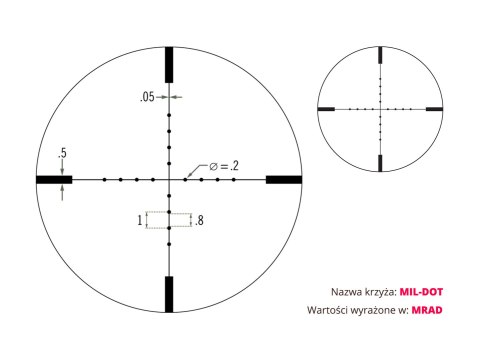 Luneta celownicza Vortex Viper 6.5-20x50 30 mm AO BDC/MILDOT Vortex Optics