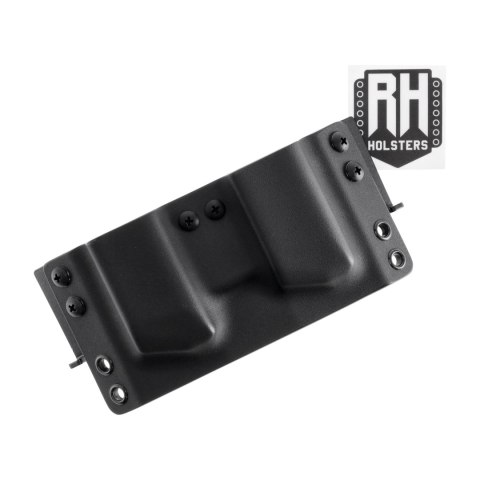 Ładownica podwójna RH Holsters OWB do Glock 17, bez sweatguardu, pas 40 mm, lewa, czarna RH Holsters