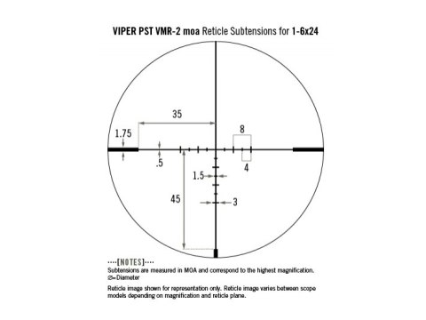 Luneta celownicza Vortex Viper PST II 1-6x24 30 mm VMR-2 Vortex Optics