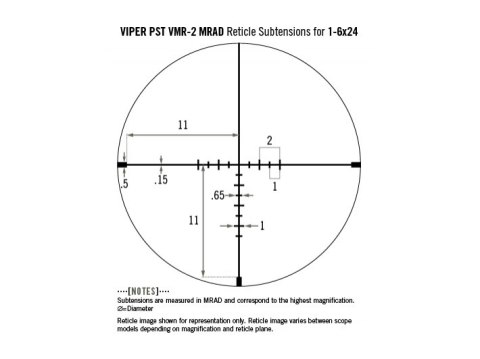 Luneta celownicza Vortex Viper PST II 1-6x24 30 mm VMR-2 Vortex Optics