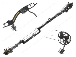 Łuk bloczkowy dla doroslych Ek AXIS 2.5 CNC 30-70 lb 32" czarny Poe Lang