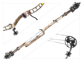Łuk bloczkowy dla dorosłych Ek AXIS 2.5 CNC 30-70lb 32" kamuflaż Poe Lang