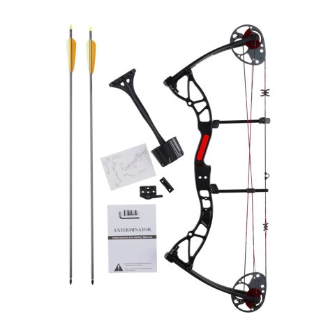 Łuk bloczkowy dla dorosłych Poe Lang Ek Exterminator 15-70 lb 30" czarny zestaw Poe Lang