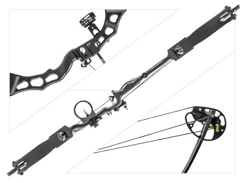 Łuk bloczkowy dla dorosłych Poe Lang Predator III 35-65 lb 35,5" czarny Poe Lang
