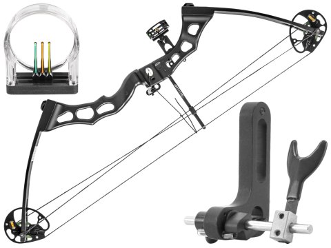 Łuk bloczkowy dla dorosłych Poe Lang Predator III 35-65 lb 35,5" czarny Poe Lang