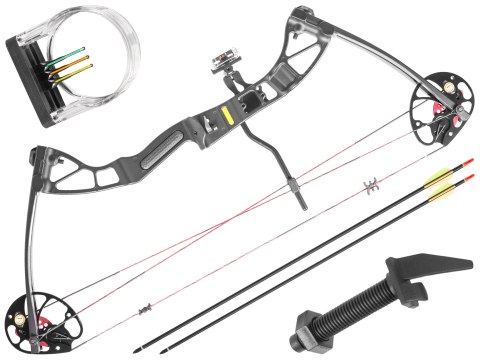 Łuk bloczkowy dla dorosłych i młodzieży Ek Rex Quad 15-55 lb 28" czarny Poe Lang