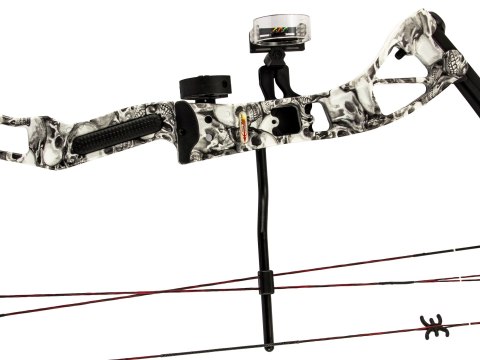 Łuk bloczkowy dla dorosłych i młodzieży Poe Lang Rex 15-55 lb 28" skull camo Poe Lang