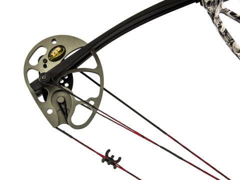 Łuk bloczkowy dla dorosłych i młodzieży Poe Lang Rex 15-55 lb 28" skull camo Poe Lang
