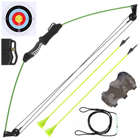 Łuk bloczkowy dla dzieci NXG CB Cadet4 Set 15 lbs zielony na przyssawki NXG