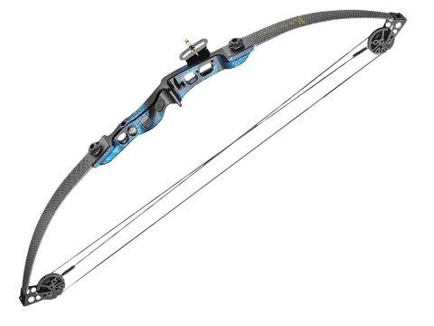 Łuk bloczkowy dla dzieci i młodzieży Ek Firestar 25 lb 30,75" czarno - niebieski Poe Lang