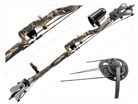 Łuk bloczkowy dla dzieci i młodzieży Poe Lang Buster 15-22 lb 25" kamuflaż Poe Lang