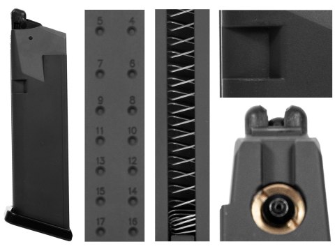 Magazynek do ASG Glock 17 gen 5. 6 mm 18 nabojowy Glock