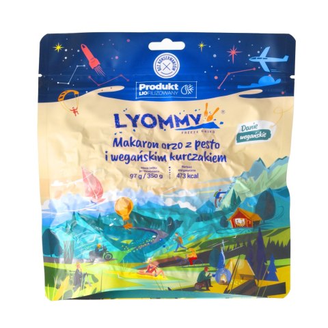 Makaron Lyommy orzo z pesto i wegańskim kurczakiem 350 g Lyommy