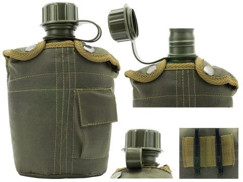 Manierka w pokrowcu MFH - oliwkowa MFH - Max Fuchs