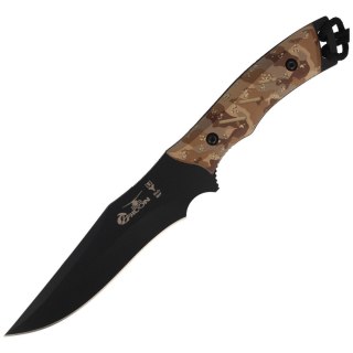 Nóż Muela Typhoon-DES.N Desert Camo Soft Touch, Black X50CrMoV15 Muela