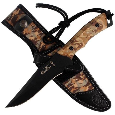 Nóż Muela Typhoon-DES.N Desert Camo Soft Touch, Black X50CrMoV15 Muela