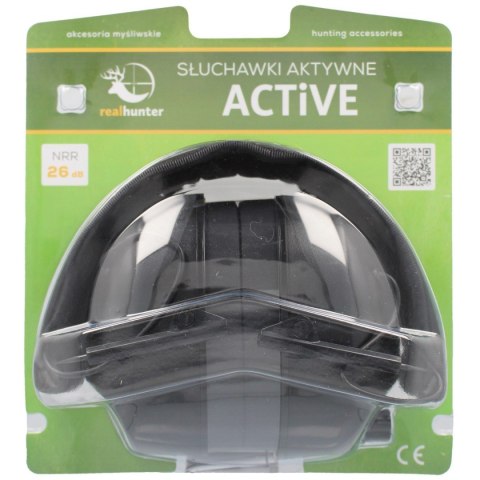 Ochronniki słuchu aktywne RealHunter Black (258-012) RealHunter