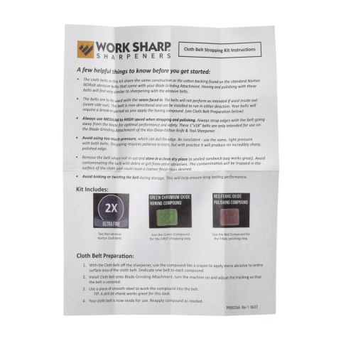 Materiałowe taśmy ostrzące do Work Sharp Ken Onion Edition 2 sztuki Work Sharp