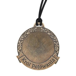 Medal odlewany Golden Fox Król Polowania z rzemykiem Golden Fox