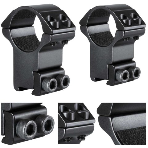 Montaż lunety Hawke Match wysoki 1" Dovetail na szynę 11 mm Hawke Optics