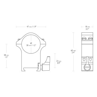 Montaż lunety Hawke Professional Steel bardzo wysoki 30 mm Weaver Hawke Optics