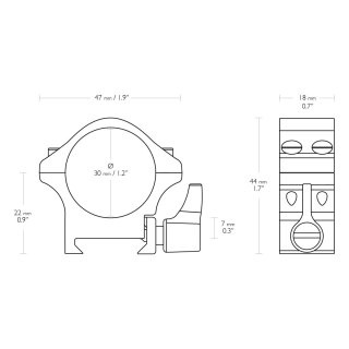 Montaż lunety Hawke Professional Steel niski 30 mm Weaver Hawke Optics