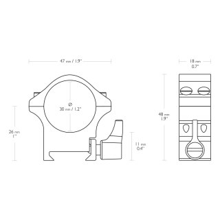 Montaż lunety Hawke Professional Steel średni 30 mm Weaver Hawke Optics