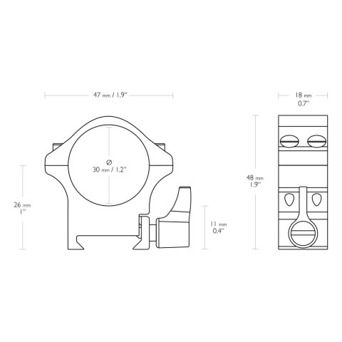 Montaż lunety Hawke Professional Steel średni 30 mm Weaver Hawke Optics