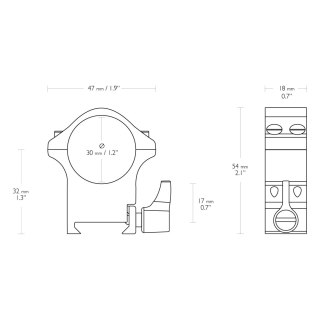 Montaż lunety Hawke Professional Steel wysoki 30 mm Weaver Hawke Optics