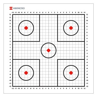 Naklejka termiczna tarcza do przystrzeliwania termowizji HIKMICRO 30x30 cm 10 szt. HIKMICRO by HIKVISION