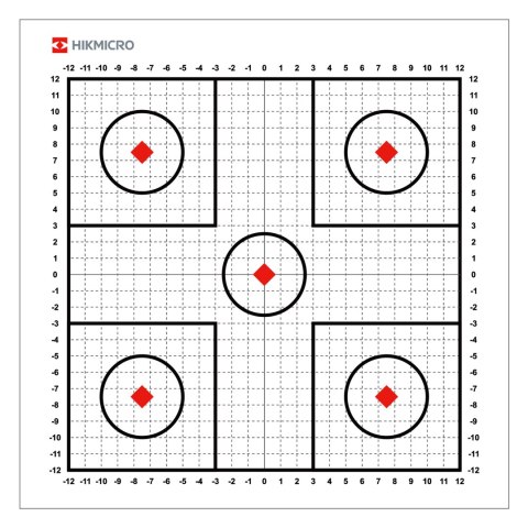 Naklejka termiczna tarcza do przystrzeliwania termowizji HIKMICRO 30x30 cm 10 szt. HIKMICRO by HIKVISION