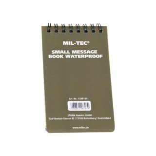 Notes wodoodporny Mil-Tec 75 x 130 mm oliwkowy Mil-Tec