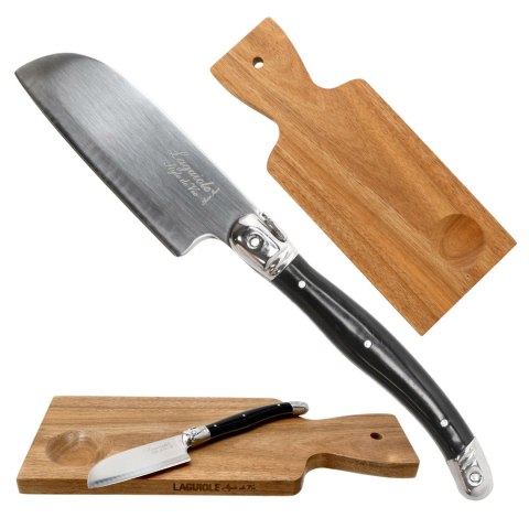 Nóż do sera Laguiole Santoku Premium Line z deską Laguiole