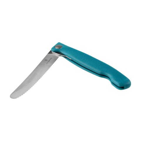 Nóż kuchenny składany Victorinox Swiss Classic Picnic Knife 6.7834.FC1 ząbkowany z zaokrąglonym czubkiem zielony Victorinox