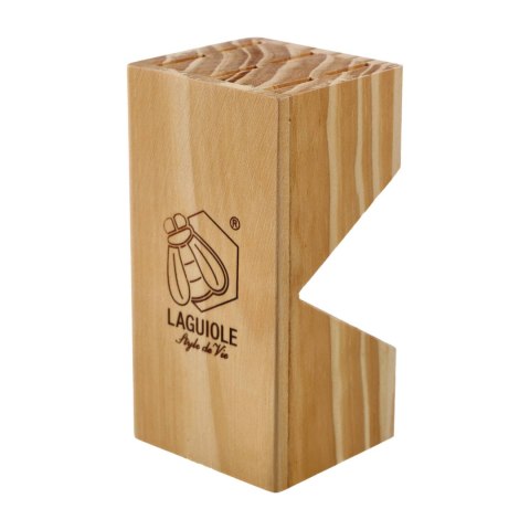Nóż Laguiole do steków z stali nierdzewnej 6 sztuk w bloku drewnianym Laguiole