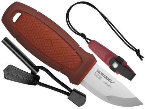 Nóż Morakniv Eldris czerwony z zestawem Neck Knife stal nierdzewna Morakniv