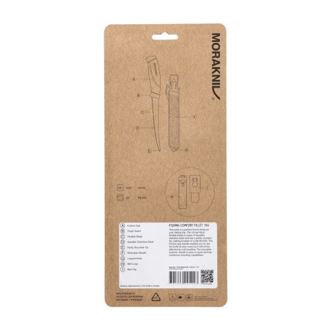Nóż Morakniv Fishing Comfort Fillet 155 bez ząbków stal nierdzewna Morakniv