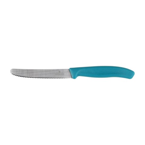Nóż pikutek Victorinox Swiss Classic 6.7834.C1 ząbkowany z zaokrąglonym czubkiem zielony Victorinox