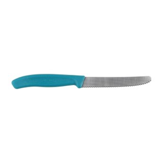 Nóż pikutek Victorinox Swiss Classic 6.7834.C1 ząbkowany z zaokrąglonym czubkiem zielony Victorinox