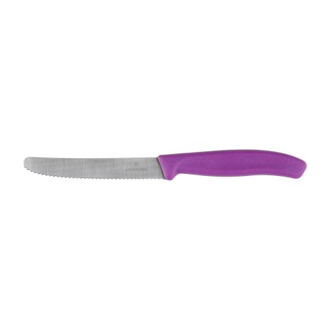 Nóż pikutek Victorinox Swiss Classic 6.7835.C1 ząbkowany z zaokrąglonym czubkiem fioletowy Victorinox